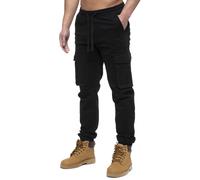 Enzo Jeans Hommes Cargo Combat Jogging Décontracté à Élastique Travail Pantalon
