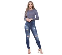 Enzo Jeans Skinny Stretch Pour Femmes Pantalons Slim En Denim Taille UK 6-26