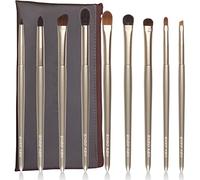 ENZO KEN Ensemble de pinceaux pour fard à paupières en poils de chèvre naturels, petit pinceau contour du nez, pinceau biseauté pour fard à paupières, pinceau pour les yeux, pinceaux de