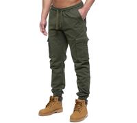Enzo Pantalon Cargo Homme Combat Jogger Militaire Camouflage Taille Élastique