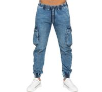 Enzo Pantalon Cargo Jogger Militaire Élastique Chevilles Zip