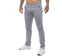 Enzo Pantalon Chino Homme Coupe Slim Coton Extensible Étroit Jean Tout UK Taille