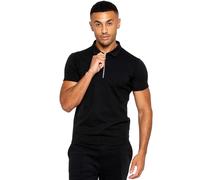 Enzo Polo Homme 1/4 Zip Col Ouvert Manches Courtes Été S-2XL