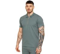 Enzo Polo Homme 1/4 Zip Col Ouvert Manches Courtes Été S-2XL