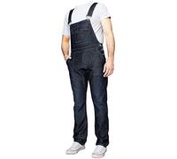 Enzo Salopette Coupe Regular Bleu - Salopette en Jean Homme Royale Taille 30W - 50W