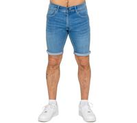 Enzo Short Jeans Hommes Décontracté Coton Extensible Longueur Genou Slim Fit