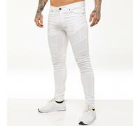 Enzo Slim Extensible Jeans Hommes Motard Déchiré Jeans Pantalon Tout Tailles UK