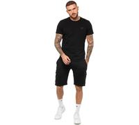 Enzo Survêtement Ensemble Hommes Ras Cou Tee Cargo Polaire Short Décontracte Été