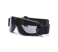 EnzoDate Balistiques X800 armée Lunettes de sécurité 3 Lens Kit Lunettes de Soleil Militaires Vision Nocturne anit-UV Combat War Game Auto avec Le Cas (Noir)