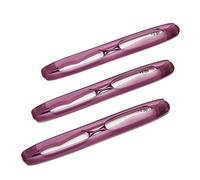EnzoDate Pack de 3 Lunettes de Lecture Pliantes Mini Lecteur de Poche Lunettes Presbytes +1.0 à +3.5 (Violet, 2.5, Dioptres)