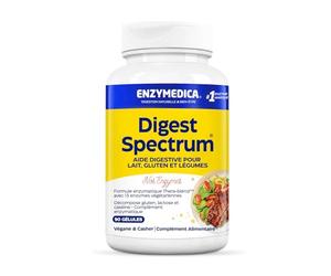 Enzymedica, Digest Spectrum, Indiqué Pour De Multiples Intolérances Alimentaires, Cible Le Gluten, Le Lactose, La Caséine Et Les Phénols, Sans Gluten, Sans Produits Laitiers, Végétarien, 90 Capsules