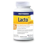 Enzymedica, Lacto, Formule Enzymatique Pour L'Intolérance Au Lactose Et À La Caséine, Indiqué Contre La Contamination Croisée, Sans Gluten, Sans Produits Laitiers, Végétalien, 90 Capsules
