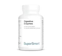 Enzymes Digestives - Améliore la digestion du lactose - Vegan - SuperSmart | Enzymes & Fenugrec - 15 enzymes digestives - Idéal contre les ballonnements et flatulences - 100 DrCaps™
