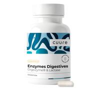 Enzymes Digestives Brevetées - CUURE - Lactase et Bromelaine - 60 Jours - Digestion et Intolérance au Lait - Pure et 100% Végétale - Fabriqué en France