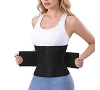 EOAMGO Corset gainant sous la poitrine pour un contrôle instantané du ventre, double compression pour une silhouette plus mince, Noir , XXL