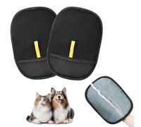 EOAMGO Gant magnétique pour enlever les poils d'animaux de compagnie et animaux de compagnie - Réutilisable - Pour enlever les poils d'animaux sur les vêtements, le canapé - Noir