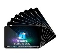 EOAMGO Lot de 8 cartes de blocage RFID, protection de carte de crédit pour portefeuilles et sacs à main, protection de carte bancaire sans contact, carte antivol NFC pour homme et femme
