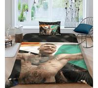 EOASNRTCB 3D Impression Conor McGregor Housse De Couette Literie Housse De Couette Et Taie d'oreiller Microfibre Jeunes Et Garçons Et Filles Enfants Parures De Lit Single（135x200cm）