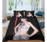 EOASNRTCB 3D Impression Lisa Housse De Couette Literie Housse De Couette Et Taie d'oreiller Microfibre Jeunes Et Garçons Et Filles Enfants Parures De Lit Double（200x200cm）