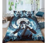 EOASNRTCB 3D Impression Wednesday Housse De Couette Literie Housse De Couette Et Taie d'oreiller Microfibre Jeunes Et Garçons Et Filles Enfants Parures De Lit Double（200x200cm）