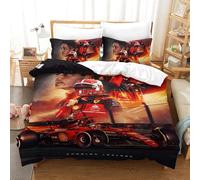 EOASNRTCB Charles Leclerc Housse De Couette avec Fermeture Éclair - Doux - Respirant - en Microfibre - avec Taies d'oreiller - Convient Aux Jeunes Et Aux Enfants Single（140x200cm）