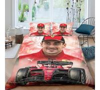 EOASNRTCB Charles Leclerc Housse De Couettes Parure De Lit, Microfibre Ensemble De Literie Housses De Couettes Taies D'oreillers avec Fermeture Éclair King（220x240cm）