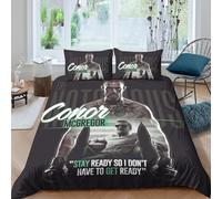 EOASNRTCB Conor McGregor Parure De Lit avec Impression 3D Housse De Couette en Microfibre McGregor Sujets avec Taie d'oreiller Garçons Filles Enfants Double（200x200cm）