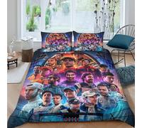 EOASNRTCB F1 Racing Housses De Couette Adultes Et Enfants, Microfibre, Ensemble De Literie avec Taie d'oreiller en MicrofibreDouble（200x200cm）