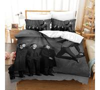 EOASNRTCB Housse De Couette BTS Bulletproof Boy, Parure De Lit Enfant Junior Housse De Couette + Taie d'oreiller Set -résistant À L'humidité, Hypoallergénique Single（140x200cm）