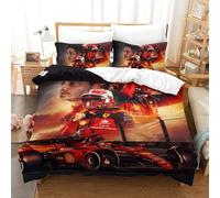 EOASNRTCB Housse De Couette Charles Leclerc, Microfibre Parure De Lit Enfant Junior Housse De Couette + Taie d'oreiller Set -résistant À L'humidité, Hypoallergénique Single(140x200cm)