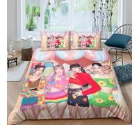 EOASNRTCB Housse De Couette De Black Pink,Parure De Lit Kpop,Impression 3D Microfibre Ensemble De Cadeaux,pour Les Garçons Et Les Filles Double（200x200cm）