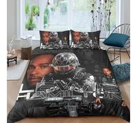 EOASNRTCB Housse De Couette, Lewis Hamilton Imprimé Parure De Lit Personnes Fille Garçon Microfibre Ensemble De Literie avec Housses De Couettes Et Taie d'oreiller Double(200x200cm)