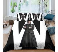 EOASNRTCB Housse De Couette pour Ensemble De Literie Linge De Lit Set Wednesday Lit Linge De Linge De Print Couverture De Lit Microfibre Et Couvercle d'oreiller King(220x240cm)