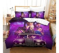 EOASNRTCB Housse De Couette Wednesday, Parure De Lit pour Jeunes avec Taie d'oreiller pour La De La Chambre des Filles des Garçons -Ensembles De Literie Cadeaux pour Single(140x200cm)