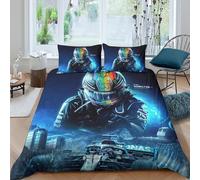 EOASNRTCB Lewis Hamilton Housse De Couette, F1 Racing Microfibre Parure De Lit Et Taies d'oreiller, avec Fermeture À Glissière, pour Déco Chambre Filles Et Garçons King（220x240cm）