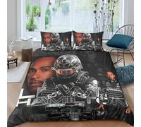 EOASNRTCB Lewis Hamilton Housse De Couette, F1 Racing Microfibre Parure De Lit Et Taies d'oreiller, avec Fermeture À Glissière, pour Déco Chambre Filles Et Garçons King(220x240cm)