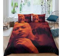EOASNRTCB Parure De Lit Stray Kids avec Housse De Couette Et Housse De Couette pour Enfant Motif Animal Kawaii Animal Panda en Bambou Housse De Couette avec Taie d'oreiller Double（200x200cm）