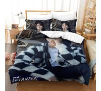 EOASNRTCB Stray Kids Housse De Couette, Ensemble De Literie De Stray Kids pour Garçons Et Filles, Ensemble De Literie Microfibre avec Taie d'oreiller Single(140x200cm)