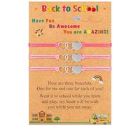 EOBOH Lot de 3 accessoires roses en forme de cœur creux pour la rentrée scolaire