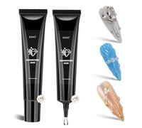 EODCI Mise à Jour 2pcs Stylo de Précision Gel de Colle Strass Ongle Art - Transparent Super Fort Adhésif pour Décoration Ongles