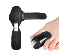 EODKSE Attelle d'orteil U-Shape pour Marteau: Redresseur d'orteil réglable pour soulager la Douleur des Orteils courbés, en Griffe, cassés ou en entorse - 1 pièce Noire,