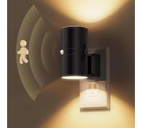 EOEO Veilleuse Prise Électrique avec Détecteur de Mouvement Lampe de Nuit Led Dimmable 0-100lm, 3000k Blanc Chaud Lampe de Chevet Enfant avec Prise pour Chambre à Coucher Cuisine Couloir Escalie,1pack