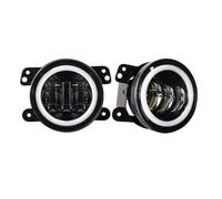 Eofooq Jeu de phares Pour Chrysler PT Pour Cruiser 300 2005 2006 2007 2008 2009 2010 4 Pouces LED Feux De Brouillard Halo Ring DRL Feu De Brouillard principal(2piece With Halo)