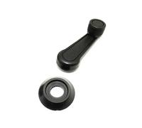 Eofooq Kit Lève-vitre 1 manivelle de fenêtre universelle, poignée de levier de porte, connexion de fenêtre, poignée de manivelle de remplacement Régulateur Vitre(Black)