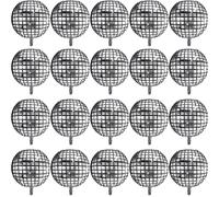 EOGRFW Lot de 20 Ballons Discothèques 4D Argentés 55.8 cm, Décoration de Fête et d'Anniversaire