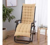 Eogrokerr Coussin épais et doux pour chaise longue, banc de jardin, banc de jardin 2 ou 3 places pour intérieur ou extérieur (beige, 48 x 170 cm)