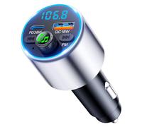 EOIWUY Transmetteur FM Bluetooth Voiture, [Charge Rapide] Emetteur Bluetooth 5.3 Voiture Adaptateur Radio avec Puissance PD36W & QC3.0, Allume Cigare USB C Bluetooth, Musique Hi-FI, Appel Main Libre