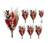 Eoixuqba 27x18cm Naturelles Bouquet De Fleurs Séchées, 6 Décor De Fleurs Sèches, Bouquets Naturels pour La Décoration, Boîte-Cadeau De Fleurs Sèches, pour Décorations De Mariage Boho