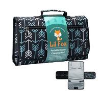 Eoixuqba à langer de 34,5 x 15,5 cm, facile à nettoyer, pour nouveau-nés pour voyage, couche en tissu Oxford avec oreiller en mousse à mémoire de forme, station à langer pour nouveau-né