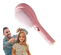 Eoixuqba Brosse à cheveux démêlante, poignée ergonomique peigne à cheveux avec poils rétractables, brosse à cheveux auto-nettoyante antistatique pour types de cheveux et perruques